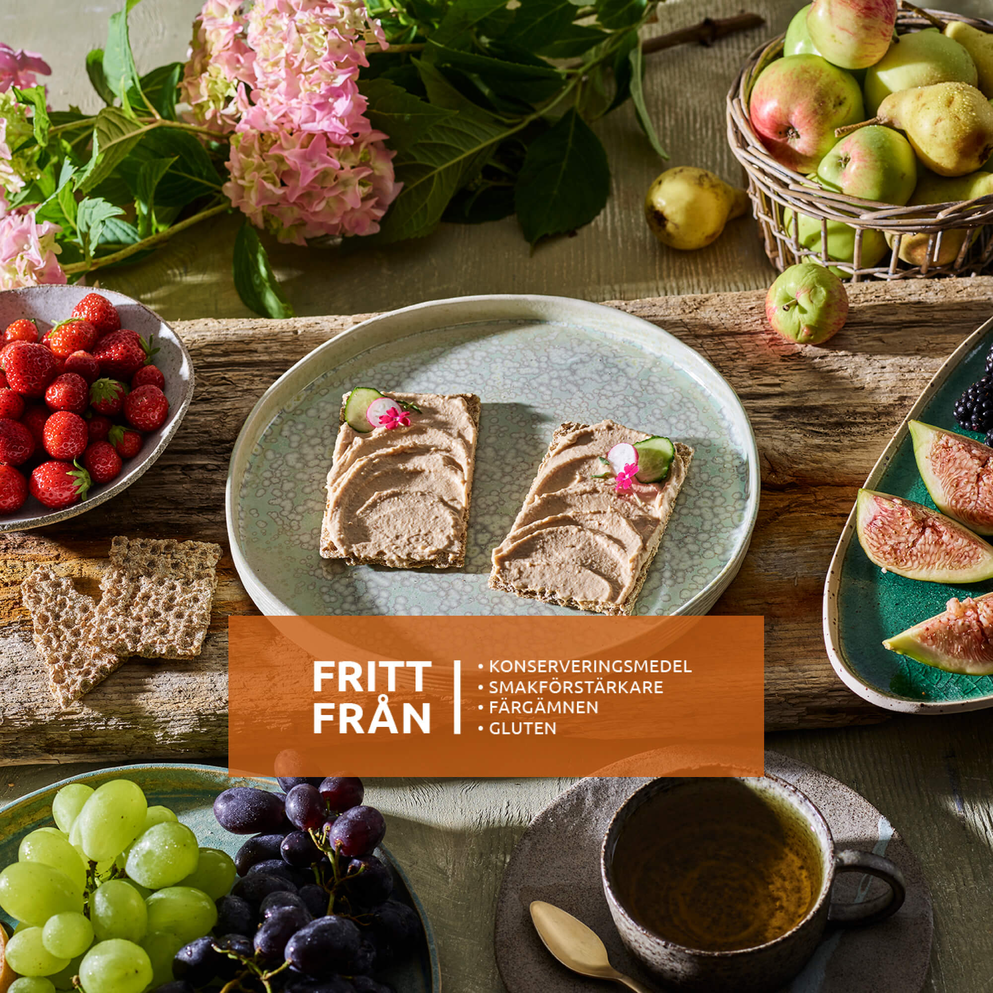 Vi hjälper dig att duka fram enkla måltider på bordet med vårt Fri från-recept.