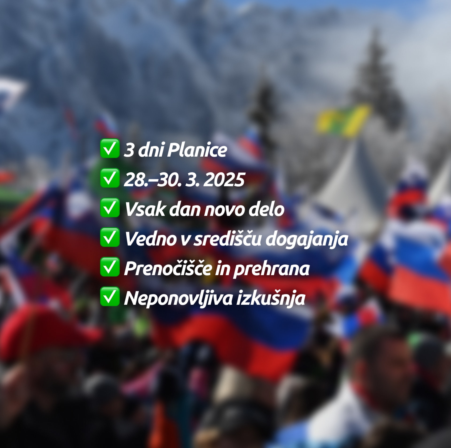 Ena priložnost, nešteto doživetij