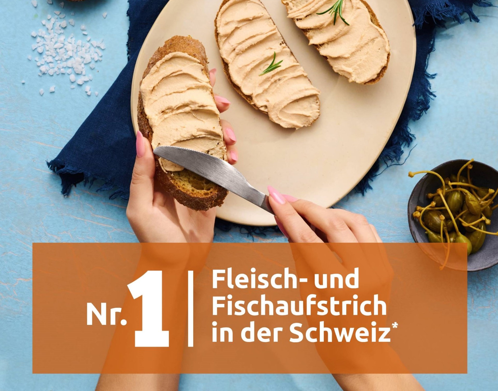 Unsere hohe Qualität entspricht den höchsten Anforderungen. Deshalb sind wir nachweislich der Fleisch- und Fischaufstrich Nr. 1 in der Schweiz.*